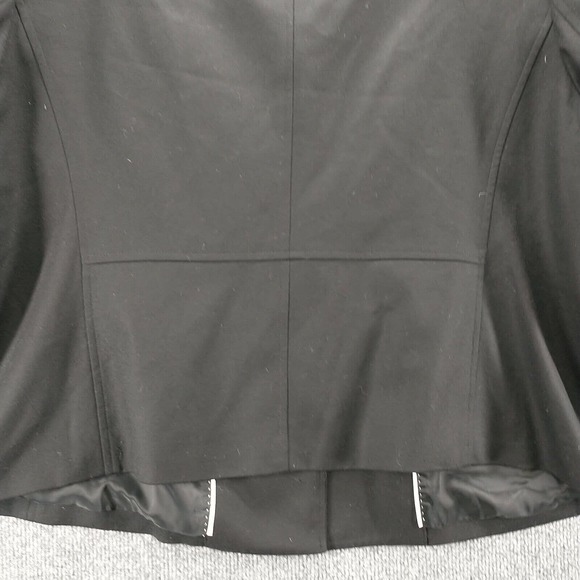 Talbots Women's Blazer Jacket Black Actual 52x25.5 Stretch Wool Blend 2-Button - Picture 9 of 14